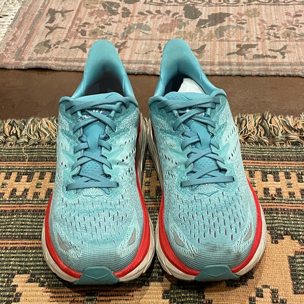 HOKA Women's Clifton 8 Running Shoes in AQUA
